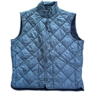 J Crew Lightweight Quilted Walker Vest Mens XL Blue
